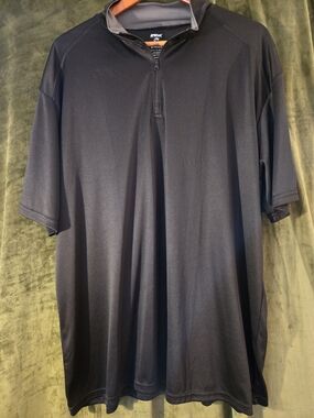 Men's Black Half-Zip Performance Shirt